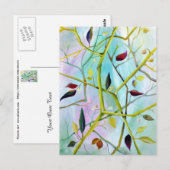 Rustische bladeren briefkaart (Voorkant / Achterkant)