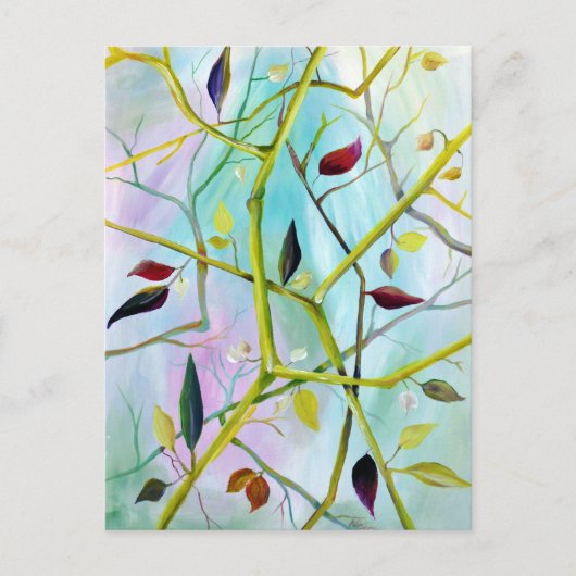 Rustische bladeren briefkaart (Voorkant)