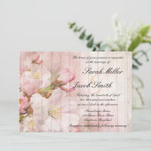 Rustische bloemen | Kerry Blossom Wedding Kaart (Staand voorkant)