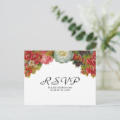 Rustische bloemen najaar huwelijk RSVP Briefkaart (Staand voorkant)