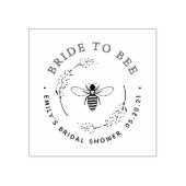 Rustische bloemenkrans Bruid-tot-bee Bruidsfeest Rubberstempel (Afrduk)