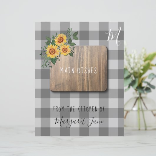 Rustische bloemkweekrecept organisator (Staand voorkant)