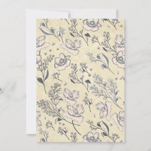 Rustische  Bloemvlakkerlichten Kaart (Achterkant)