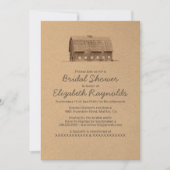 Rustische Boerderij Bridal Shower-uitnodigingen Kaart (Voorkant)