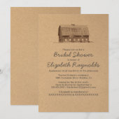 Rustische Boerderij Bridal Shower-uitnodigingen Kaart (Voorkant / Achterkant)