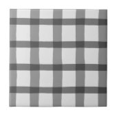 Rustische boerderij Grijs en Witte Buffalo Check Tegeltje (Voorkant)