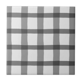 Rustische boerderij Grijs en Witte Buffalo Check Tegeltje
