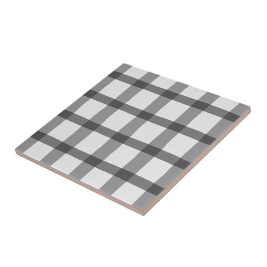 Rustische boerderij Grijs en Witte Buffalo Check Tegeltje (Zijkant)