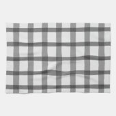 Rustische boerderij Grijs en Witte Buffalo Check Theedoek (Horizontaal)