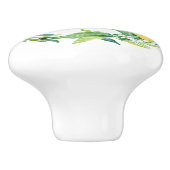Rustische  boerderij Lemon Floral Greenery Art Keramische Knop (Zijkant)