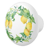 Rustische  boerderij Lemon Floral Greenery Art Keramische Knop (Rechts)