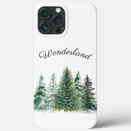 Rustische boerderij Wonderland kerstboombos Case-Mate iPhone Case
