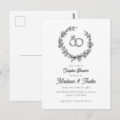 Rustische boerenkuiken Bridal Shower Briefkaart (Voorkant / Achterkant)