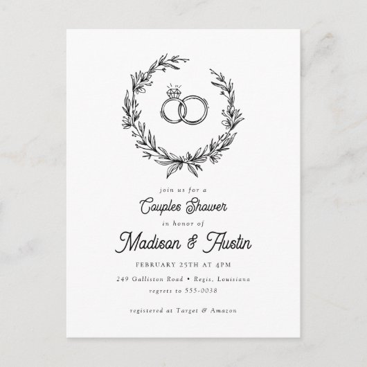 Rustische boerenkuiken Bridal Shower Briefkaart (Voorkant)