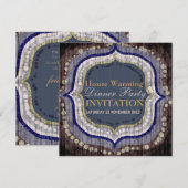 Rustische Bohemen New Home Dinner Party Uitnodigin Kaart (Voorkant / Achterkant)