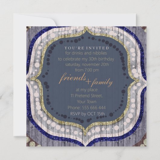 Rustische Bohemen New Home Dinner Party Uitnodigin Kaart (Achterkant)