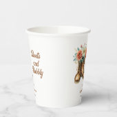 Rustische Boots en bubble Western Vrijgezellenfees Papieren Bekers (Links)