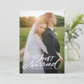 Rustische borstel die enkel trouwde de de Foto van Bedankkaart (Staand voorkant)