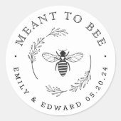 Rustische botanische reuzengeur tot weddenschap ronde sticker (Voorkant)