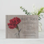 Rustische bridal van de anjer kaart (Staand voorkant)