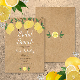 Rustische bruidsbrunch Citroen bruidsdouche Kaart