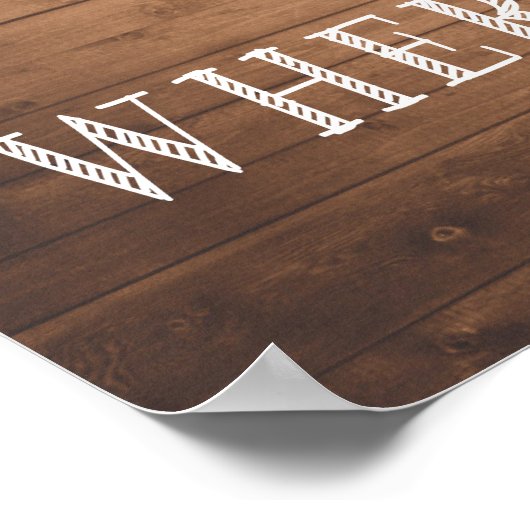 Rustische bruiloft | Bot- en zaadkorrels | Plaats  Poster (Hoek)