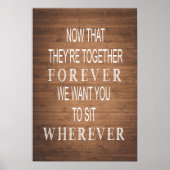 Rustische bruiloft | Bot- en zaadkorrels | Plaats  Poster (Voorkant)