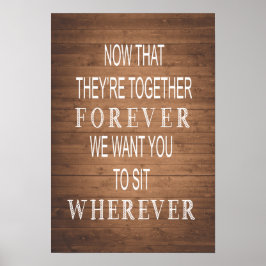 Rustische bruiloft | Bot- en zaadkorrels | Plaats  Poster