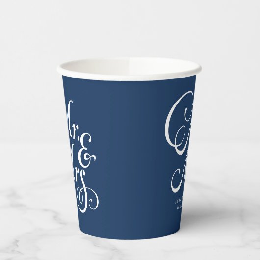 Rustische bruiloft: marinesuin papieren bekers (Links)