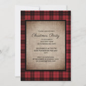 Rustische Buffalo Pset Burlap kerstfeest Kaart (Voorkant)