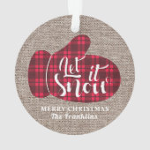 Rustische Buffalo Pset Burlap laat kerstmis gaan Ornament (achterkant)