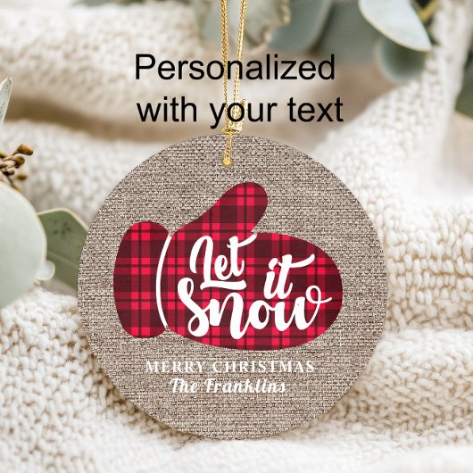 Rustische Buffalo Pset Burlap laat kerstmis gaan Ornament