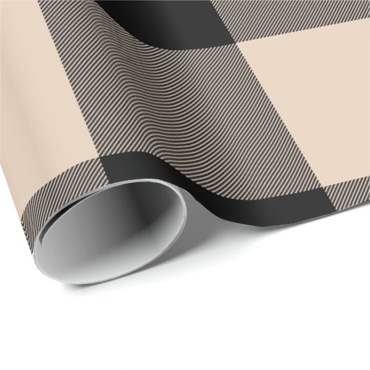 Rustische buffelstaafbeige Black Cadeaupapier (Rol Hoek)