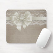 Rustische  Burlap & Lace Muismat (Met muis)