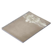 Rustische Burlap & Lace Notitieboek (Linkerzijde)