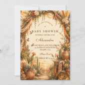 Rustische Cactus Boho Baby Shower Kaart (Voorkant)