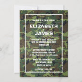 Rustische Camo Wedding Invitations Kaart (Voorkant)