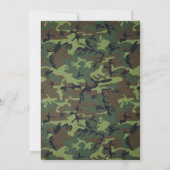 Rustische  Camo Wedding Invitations Kaart (Achterkant)