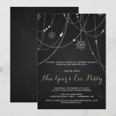 RUSTISCHE CHALKBOARD NIEUW JAAR'S EVE PARTIJINVITA KAART (Voorkant / Achterkant)