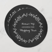 Rustische  Chalkboard — Uitnodiging tot vernieuwin (Voorkant / Achterkant)