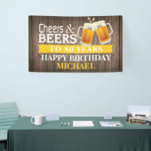 Rustische Cheers and Beers Happy 80th Birthday Yel Spandoek (Beurs)