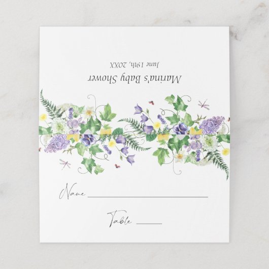 Rustische Daffodils en wilde bloemen Plaatskaartje (Buitenkant ongevouwen)