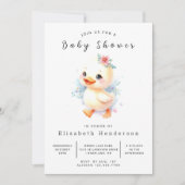 Rustische Digitale Eend Baby Shower Kaart (Voorkant)