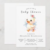 Rustische Digitale Eend Baby Shower Kaart (Voorkant / Achterkant)
