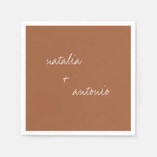 Rustische eenvoud   Minimale terracotta Wedding Servet