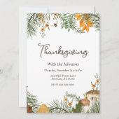 Rustische eenvoudige Herfst Forest Thanksgiving Kaart (Voorkant)