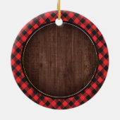 Rustische eerste kerst - Nieuwe startfoto Keramisch Ornament (Achterkant)