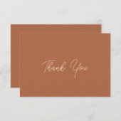 Rustische Elegant minimalist Bohemian Weddenschap Bedankkaart (Voorkant / Achterkant)