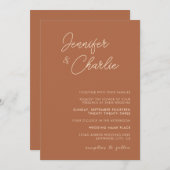 Rustische Elegant minimalist Bohemian Weddenschap  Kaart (Voorkant / Achterkant)