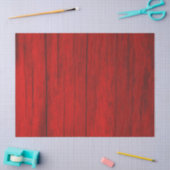 Rustische elegante katoentextuur Rode houten korre Tissuepapier (Craft)